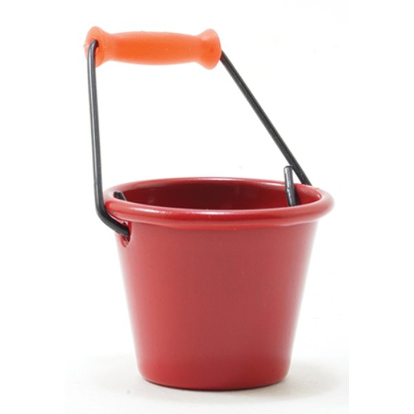 IM65670 Red Bucket for Dollhouse Miniature