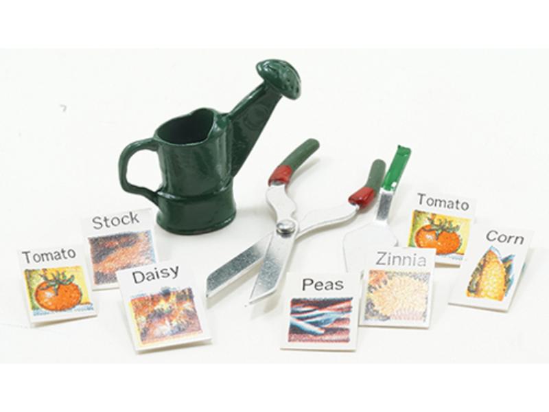IM69020 Garden Set with Seed Packets for Dollhouse Miniature