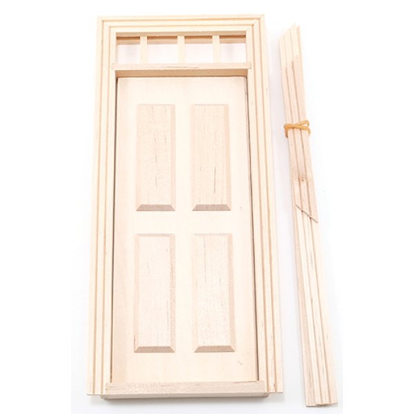 CLA76001 Traditional 4-Panel Door for Dollhouse Miniature