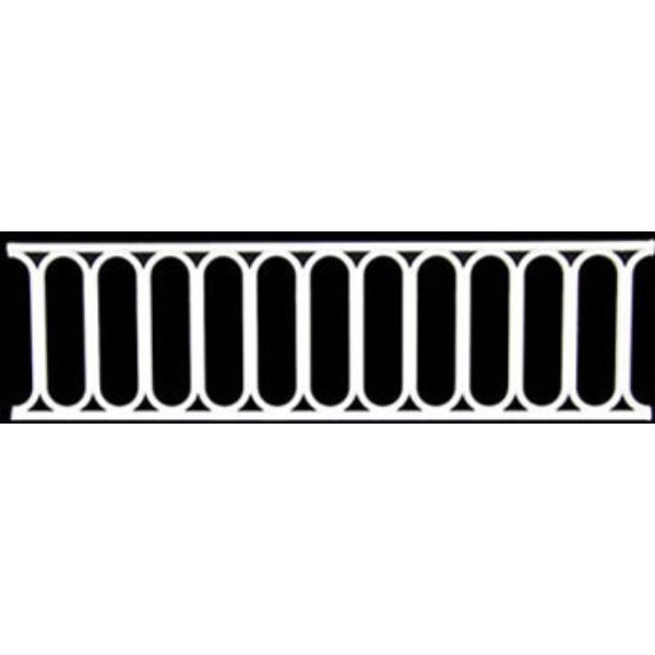 NWC220 6 in. Modern Rail Fence for Dollhouse Miniature - White Plastic - 2 Piece