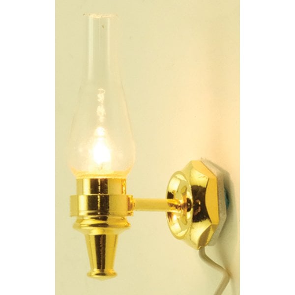 MH803 Wall Sconce for Dollhouse Miniature - Clear & Gold Base