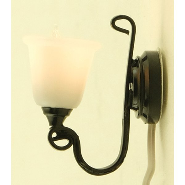 MH45133 12V Black Wall Sconce for Dollhouse Miniature