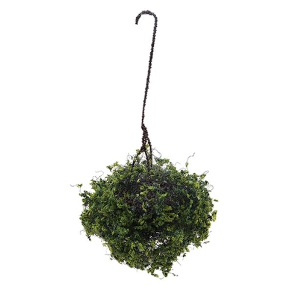CAHBL06 Variegated Green Hanging Basket for Dollhouse Miniature - Large
