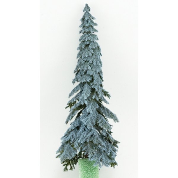 CA0537 6 in. Eastern Blue Spruce Tree on Spike for Dollhouse Miniature