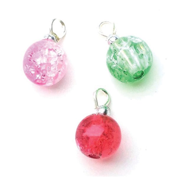 CLD2111 Crackle Ornament for Dollhouse Miniature - 3 Piece
