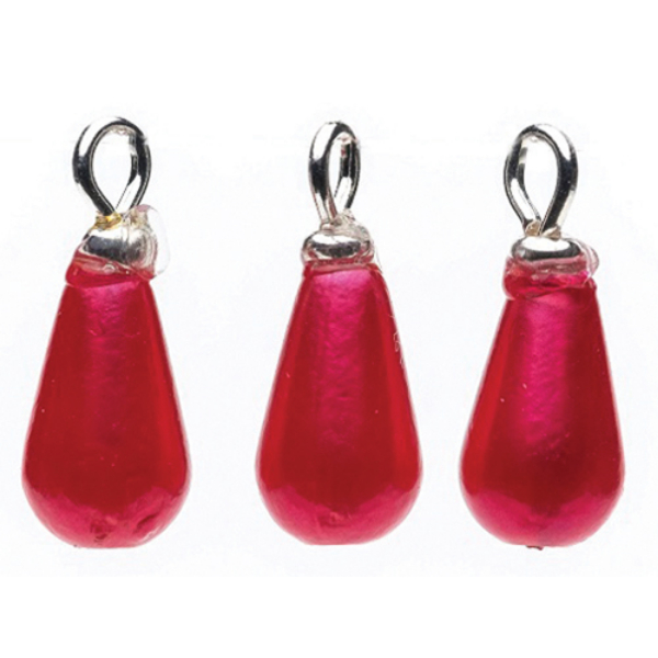 CLD2139 Red Drop Ornament, Pack of 3
