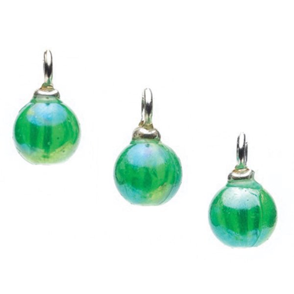 CLD227 Emerald Ornaments for Dollhouse Miniature - Pack of 3