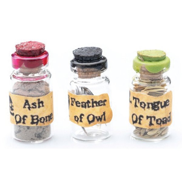 CLD626 Set of Potion Jars for Dollhouse Miniature - 3 per Pack