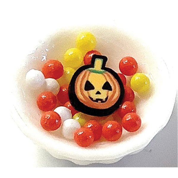 CLD6134 Dish of Halloween Candy for Dollhouse Miniature