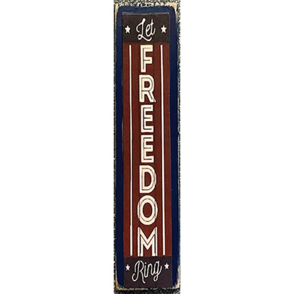 CLD906 Porch Board Sign for Dollhouse Miniature - Let Freedom Ring