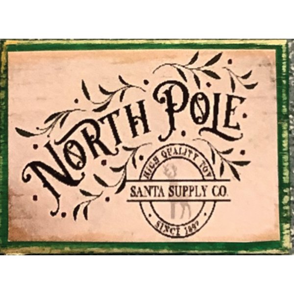 CLD909 Decor Board Sign for Dollhouse Miniature - North Pole