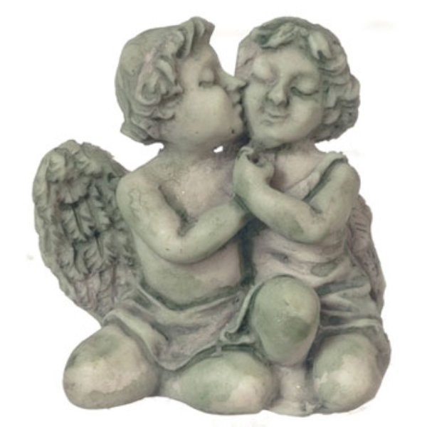 FCA4525GN Two Cherubs for Dollhouse Miniature - Green