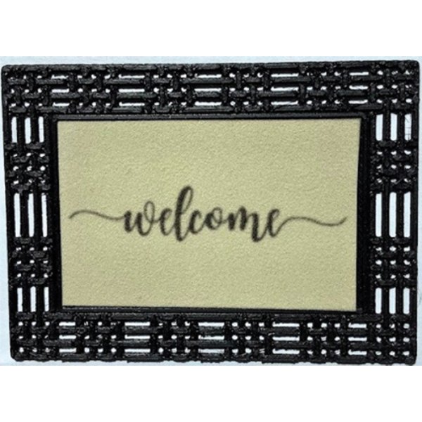 CLD1004 Door Mat for Dollhouse Miniature - Welcome