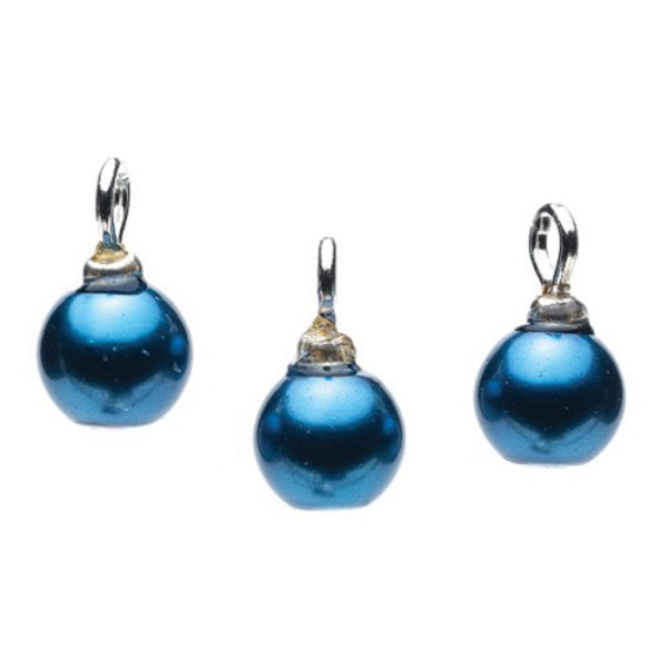 CLD209 Royal Blue Pearl Ornaments for Dollhouse Miniature - 3 Piece