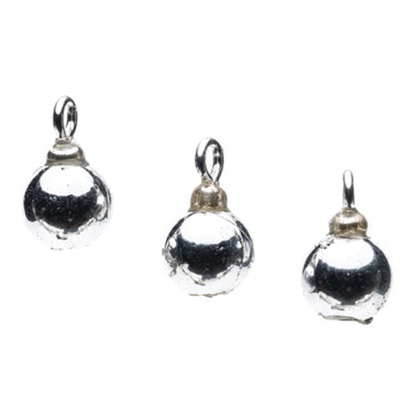 CLD210 Shiny Silver Ornaments for Dollhouse Miniature - 3 Piece