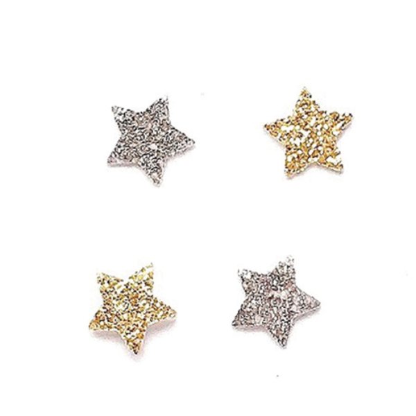 CLD306 Gold & Silver Stars for Dollhouse Miniature - Approximately 50 Piece