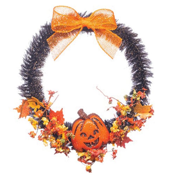 CLD6022 Halloween Wreath for Dollhouse Miniature