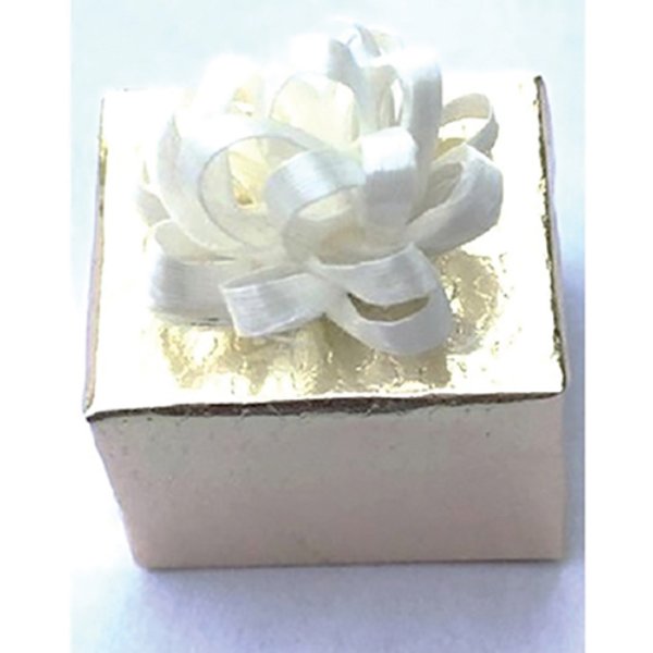 CLD606 Shiny Gold Gift for Dollhouse Miniatures