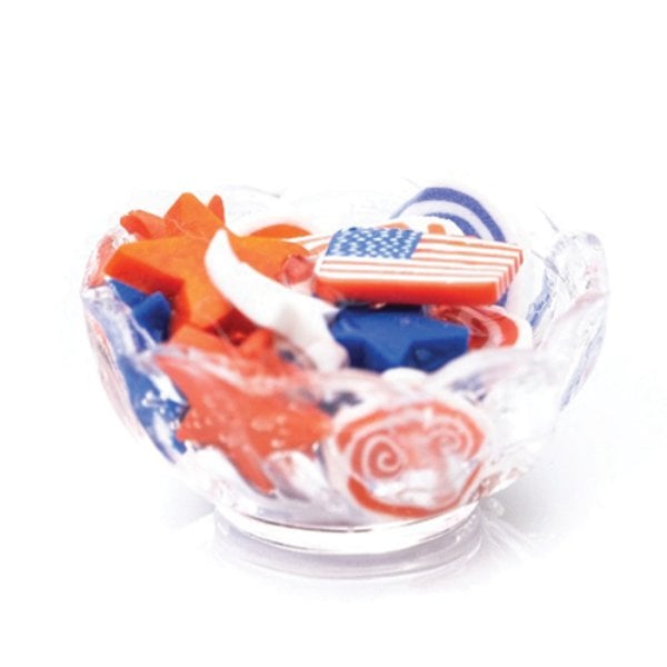 CLD6136 Patriotic Candy Dish for Dollhouse Miniature