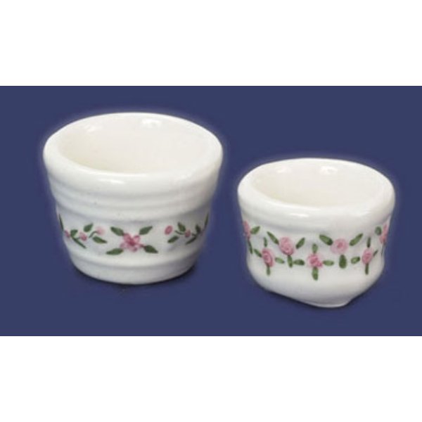 FCCP7136 Roses Garden Planter for Dollhouse Miniature - 2 Piece