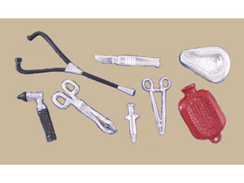 ISL5003 Medical Set for Dollhouse Miniatures - 7 Piece