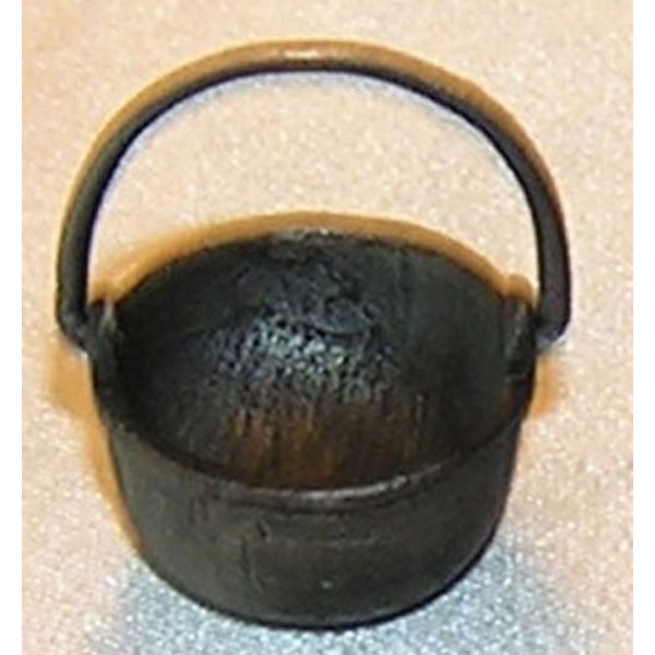 ISL0336 Small Hanging Pot for Dollhouse Miniature - Black