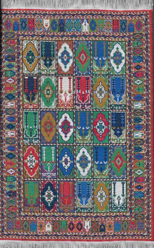 NCSK052-02 6.5 x 4 in. Turkish Woven Area Rug, Multi Color