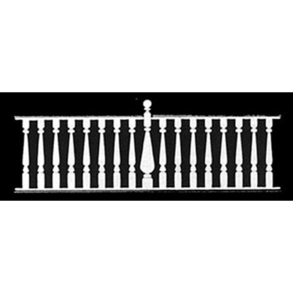 LT041 9.37 in. Long Painted Lady Rail for Dollhouse Miniature