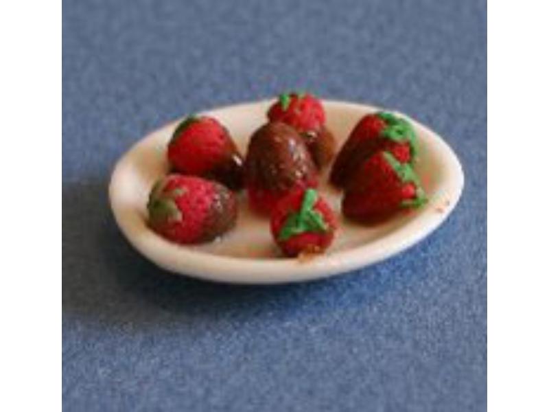 RND31 Chocolate Dipped Strawberries for Dollhouse Miniature