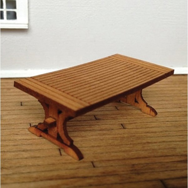 SSLTB004 1-48 Scale Turnstone Rectangular Table Kit for Dollhouse Miniature