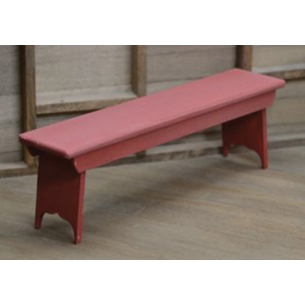 STT907R Bench for Dollhouse Miniatures - Red