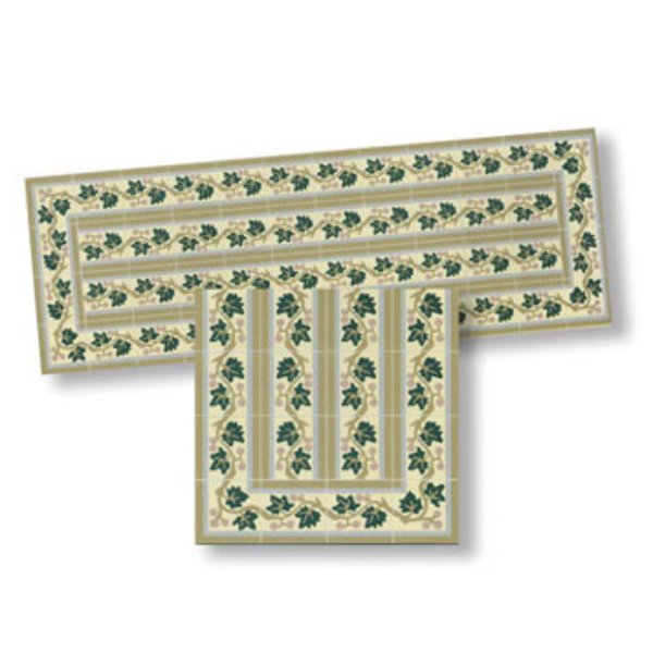 WM34172 Mosaic Floor Tile Borders for Dollhouse Miniature