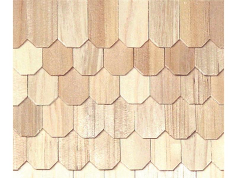 HW7003 Octagon Butt Shingle for Dollhouse Miniature - 100 Piece