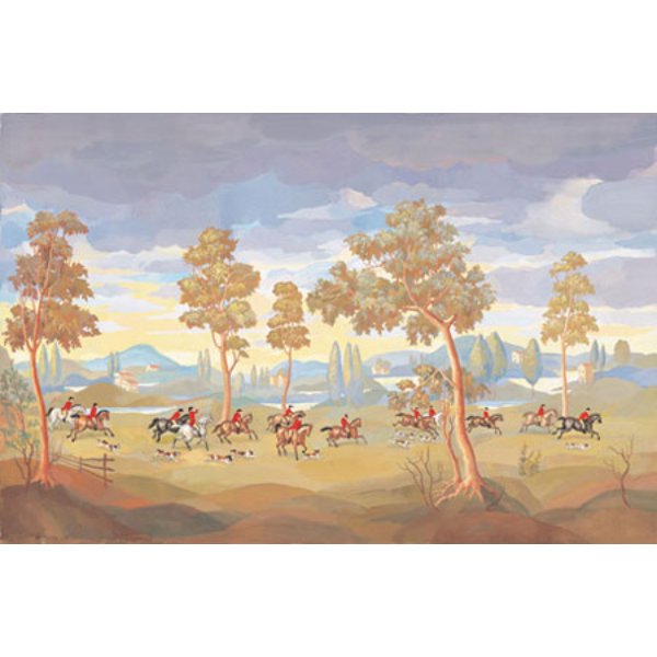 MG196D2 Wallpaper for Dollhouse Miniature - The Hunt Multi - 3 Piece