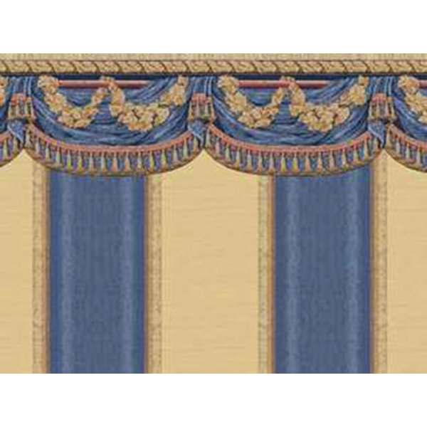 MG211D2 Tara Wallpaper for Dollhouse Miniature - Blue - 3 Piece