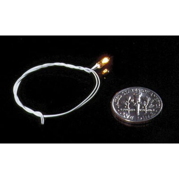 CK1020B 1.5V Blue GOR Bulb with Green Wire for Dollhouse Miniatures