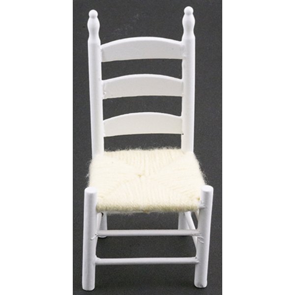 CLA00554 Shaker Side Chair for Dollhouse Miniature - White