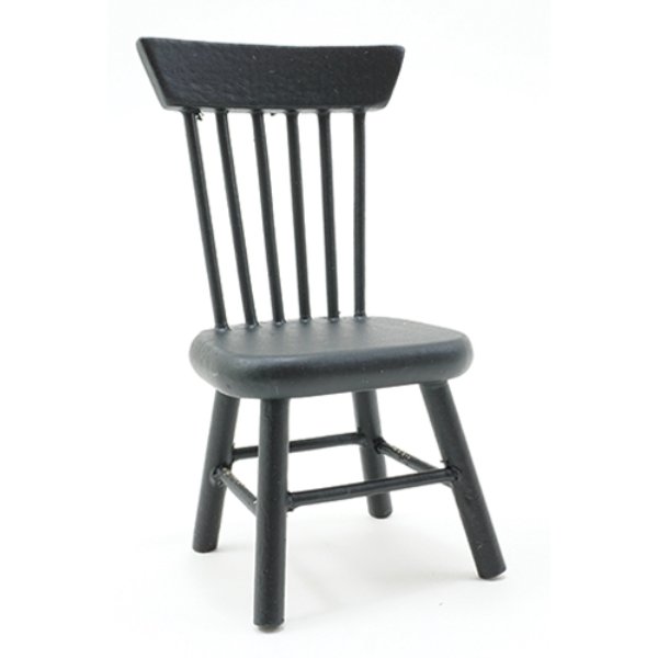 CLA04414 Kitchen Chair for Dollhouse Miniature - Black