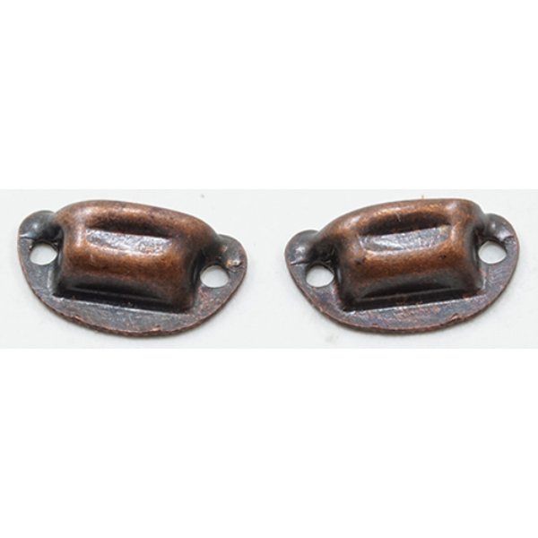 CLA05550 Victorian Drawer Pulls for Dollhouse Miniature - Oil Rubbed Bronze - Pack of 4