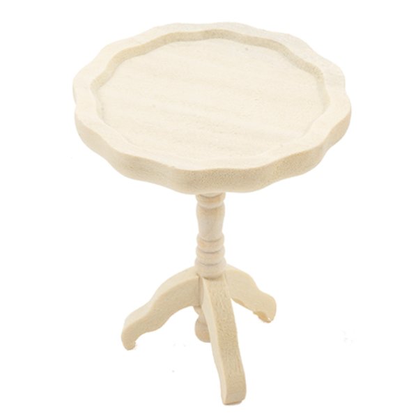 CLA08606 Pie Crust Table for Dollhouse Miniature - Unfinished