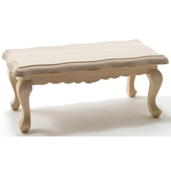 CLA08657 Coffee Table for Dollhouse Miniature - Unfinished