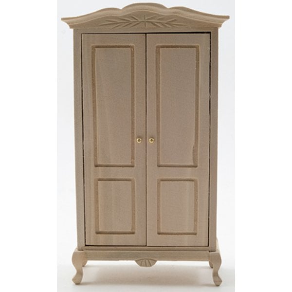 CLA08691 Wardrobe for Dollhouse Miniature - Unfinished
