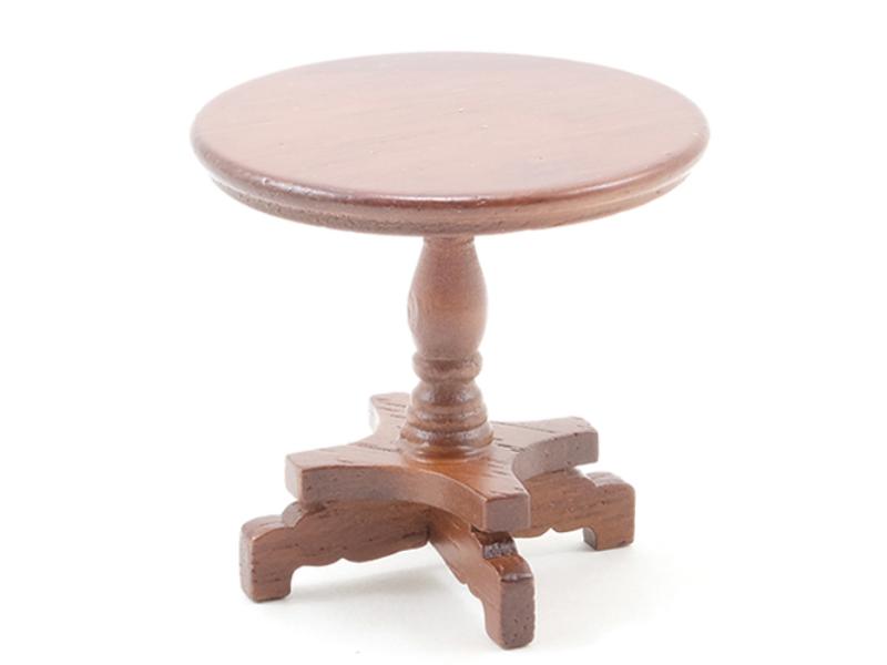 CLA10491 End Table for Dollhouse Miniature, Walnut