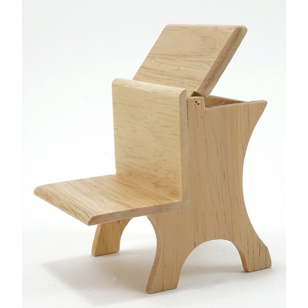 CLA10494 School Desk for Dollhouse Miniature - Oak