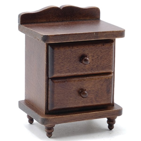 CLA10804 Walnut Night Stand for Dollhouse Miniature