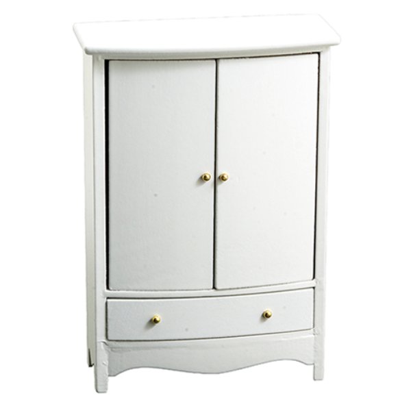 CLA12024 Armoire for Dollhouse Miniature - White