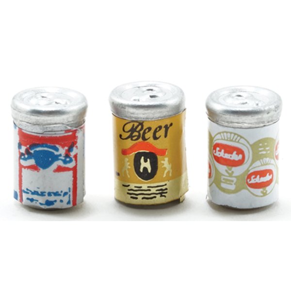 IM65010 Beer Cans for Dollhouse Miniature - Pack of 3
