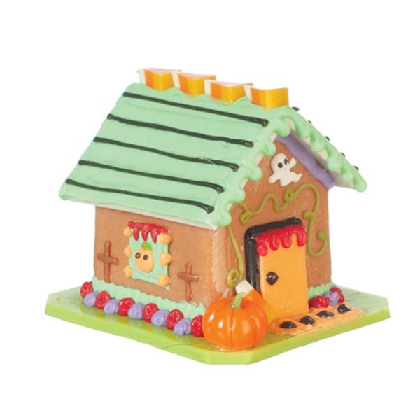 AZG6015 Halloween Gingerbread House for Dollhouse Miniature