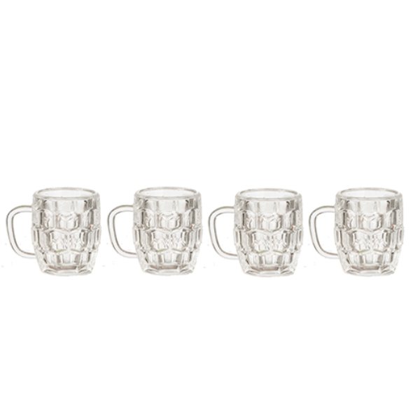 AZG7530 4 Piece Beer Mugs Set for Dollhouse Miniature