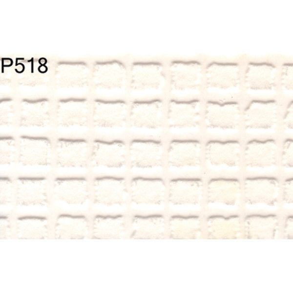 BH518 Patio Tile Prepasted Wallpaper for Dollhouse Miniature - White - 3 Piece